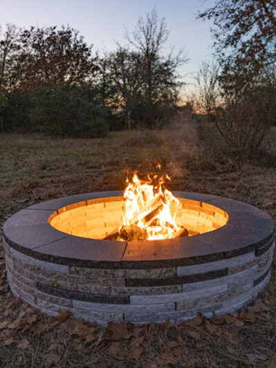 Outdoor granite firepit